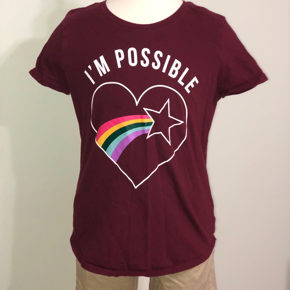 Girls Maroon Tee from Old Navy